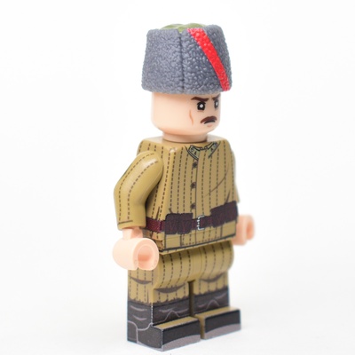 Папаха обр. 1910 г с красной лентой для лего фигурок