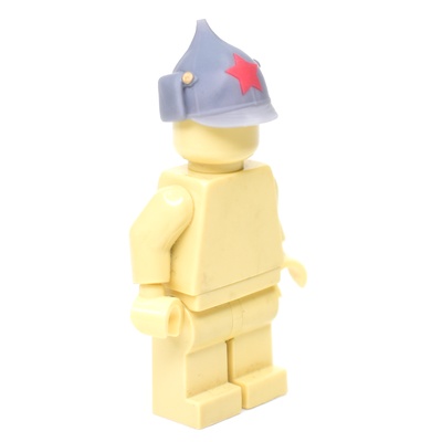 Буденовка солдата пехоты только с большой звездой для лего фигурок. G Brick Design