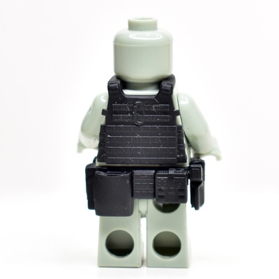 Разгрузочный пояс для лего фигурки "Гранатометчик". черный. G Brick Design