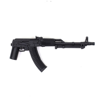 Российский пулемет модифицированный, сложенный приклад. Черный. Для фигурок лего