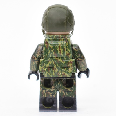 BA002 Российский Солдат в камуфляже ВСР-93 "Барвиха" в бронежилете. Совместим с лего